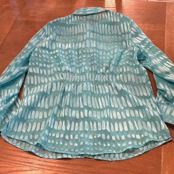 TanJay Light Blue Patterned Top - Picture 4 of 4